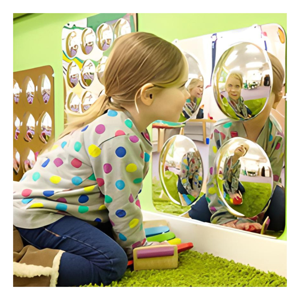 ESPEJO DIDACTICO CONVEXO X 4 CIRCULOS