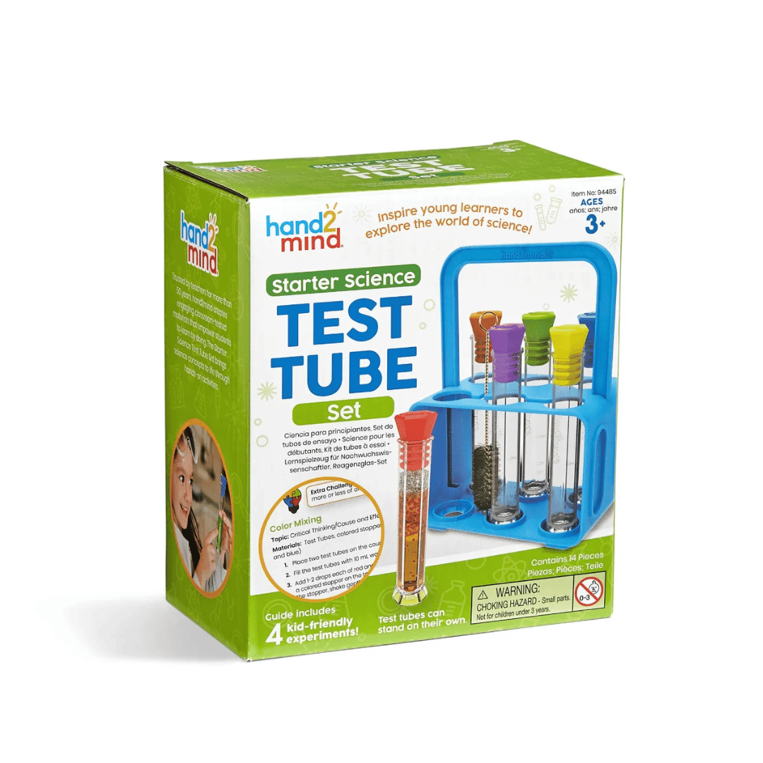 KIT DE TUBOS DE ENSAYO CON GRADILLA X 5 PIEZAS