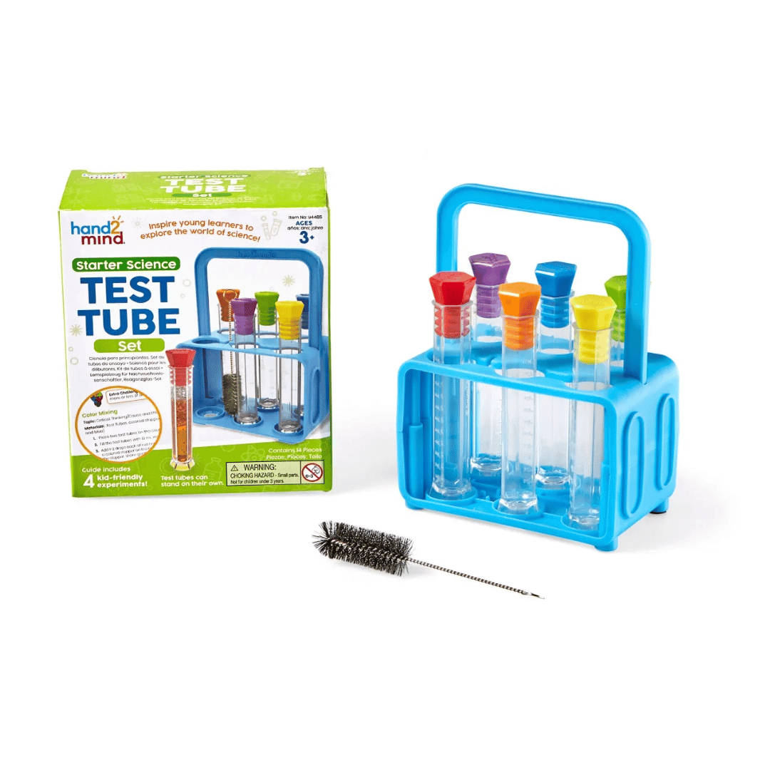 KIT DE TUBOS DE ENSAYO CON GRADILLA X 5 PIEZAS