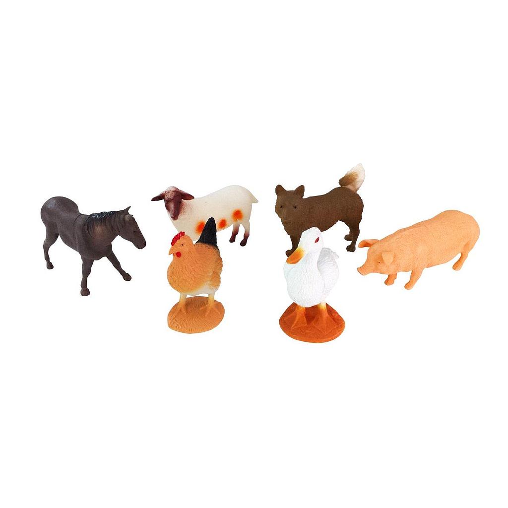 ANIMALES DE JEBE GRANJA X 4 Alegria