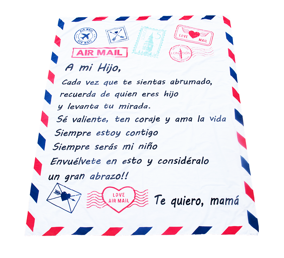 MANTA POSTAL ABRAZO DE MAMA A HIJO