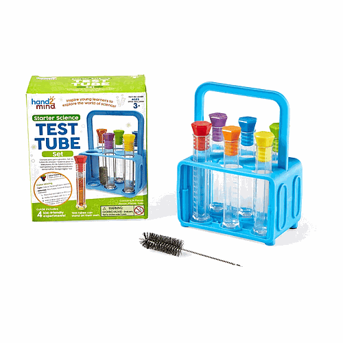 KIT DE TUBOS DE ENSAYO CON GRADILLA X 5 PIEZAS