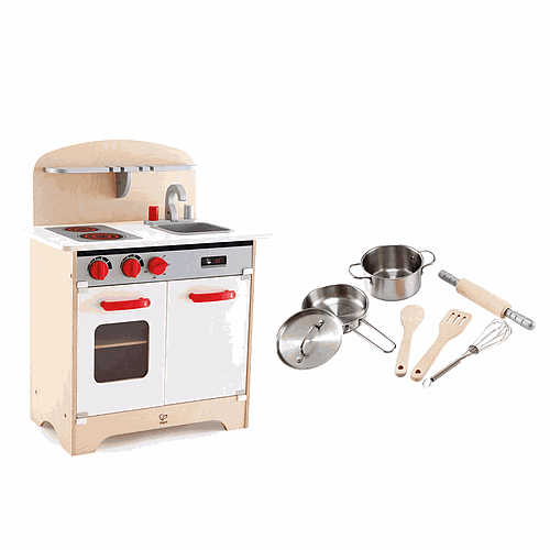 Pack "Completa tu cocina" JUEGO DE COCINA PARA CHEF E3137+COCINA GOURMET BLANCA E3152