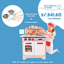 Pack "Completa tu cocina" JUEGO DE COCINA PARA CHEF E3137+COCINA GOURMET BLANCA E3152